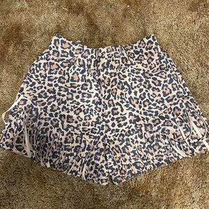 Crazy train leopard shorts with fringe